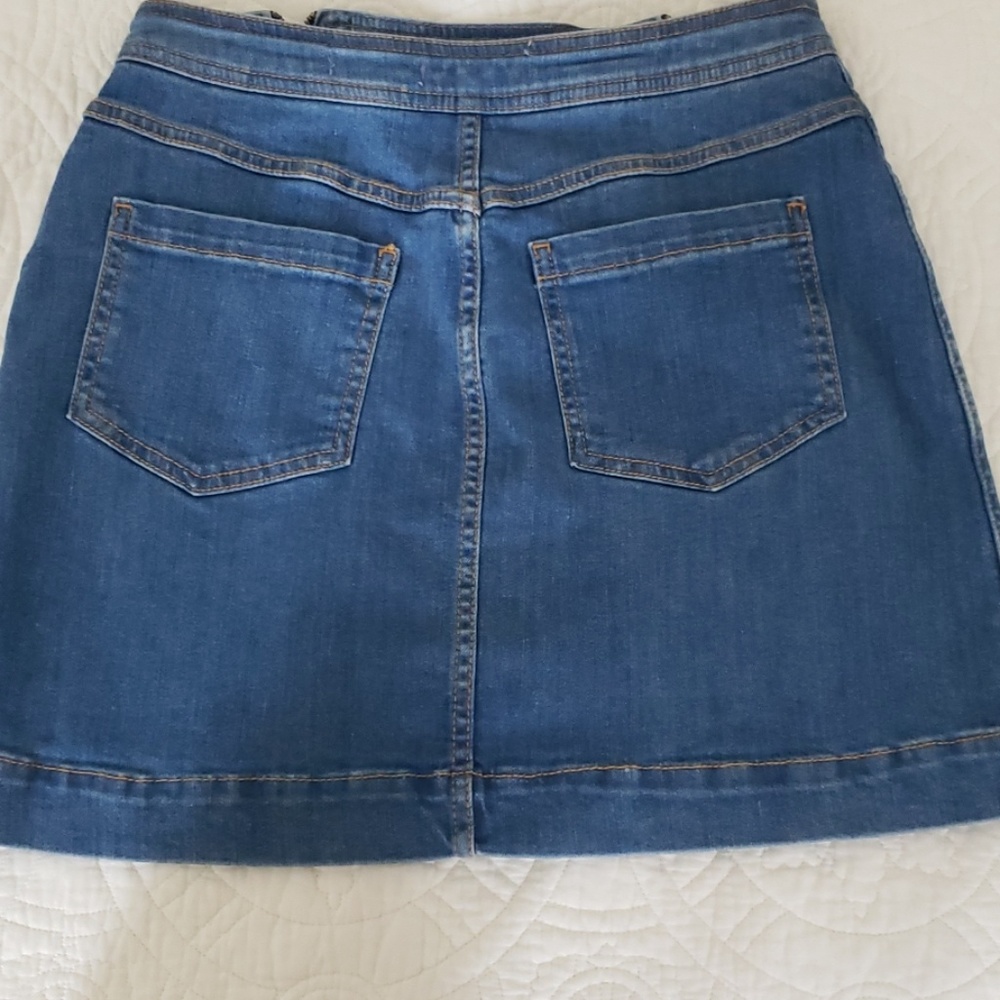 Anthropologie Jean skirt 10 - Picture 6 of 11